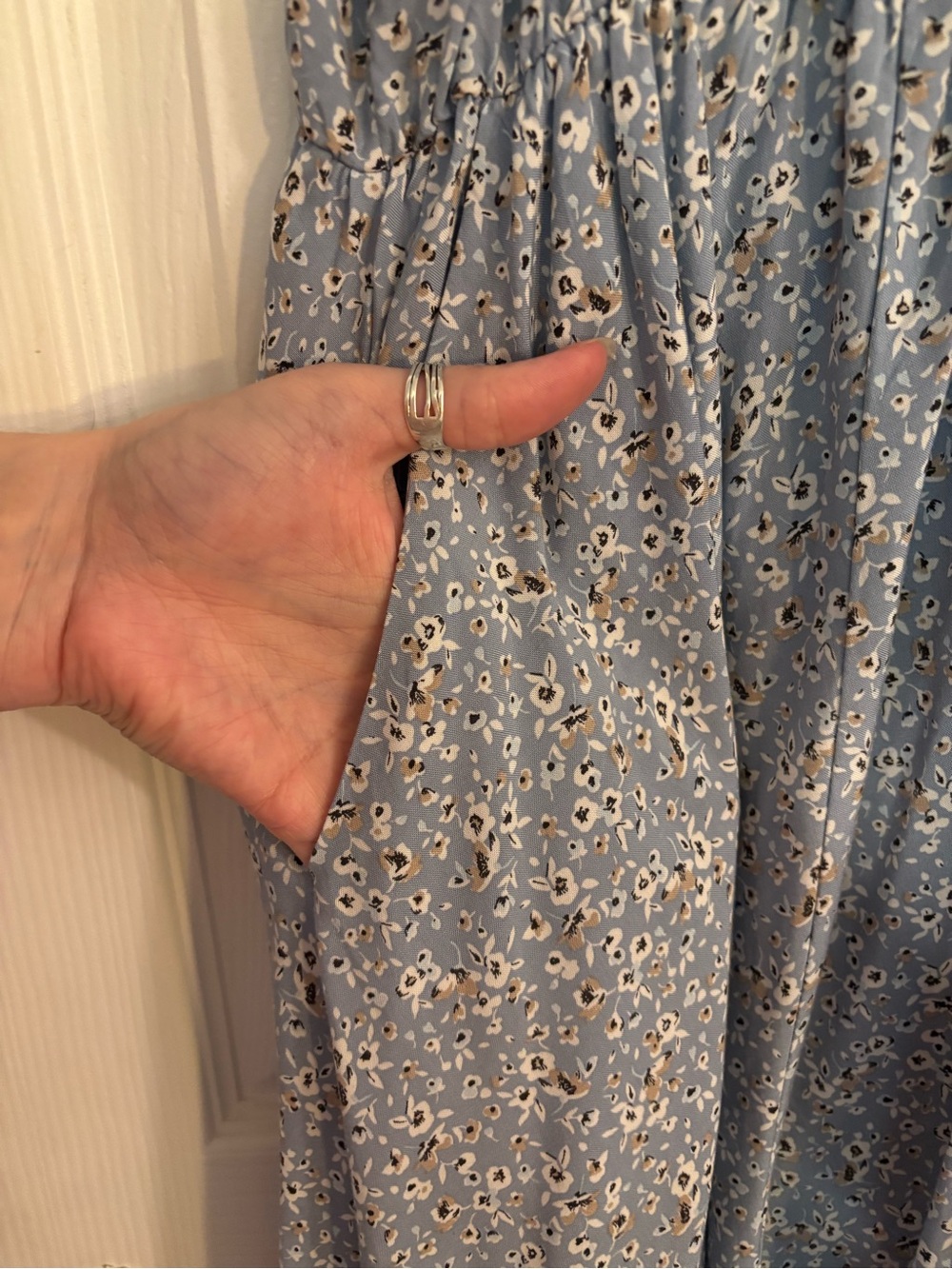 Torrid- Floral Halter Dress with Pocket - Picture 6 of 7